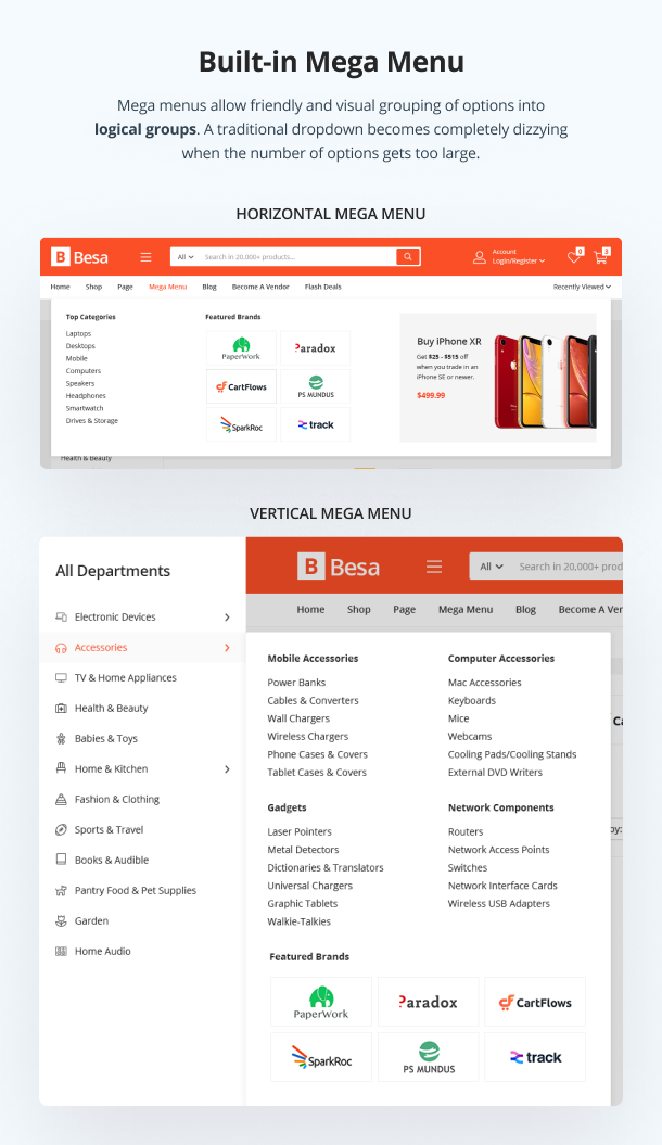 BESA - ELEMENTOR MARKETPLACE WOOCOMMERCE THEME