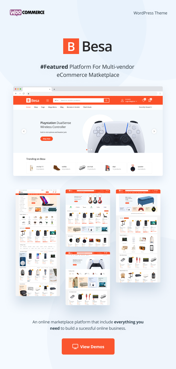 BESA - ELEMENTOR MARKETPLACE WOOCOMMERCE THEME