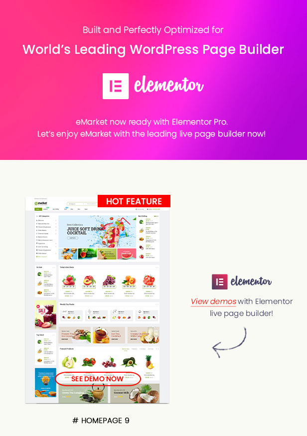 EMARKET - ALL-IN-ONE MULTI VENDOR MARKETPLACE ELEMENTOR WORDPRESS THEME (53 INDEXES, MOBILE LAYOUTS)