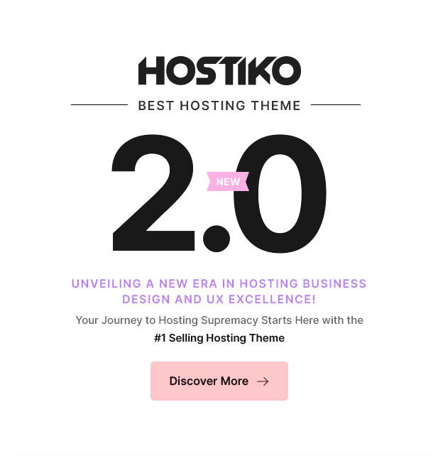 HOSTIKO - WORDPRESS WHMCS HOSTING THEME