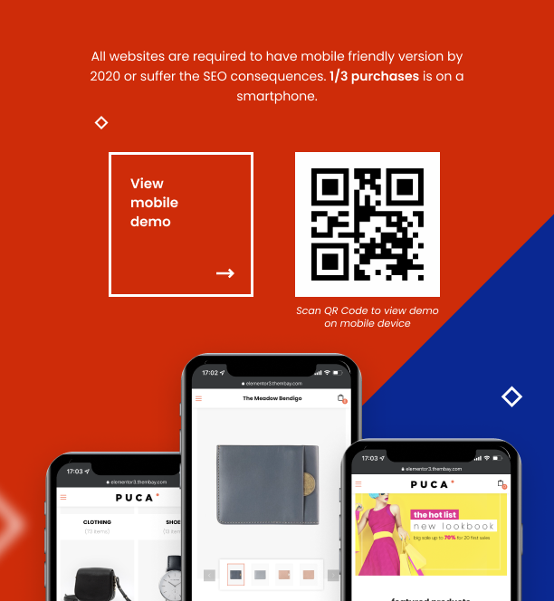 PUCA - BEST OPTIMIZED MOBILE WOOCOMMERCE THEME