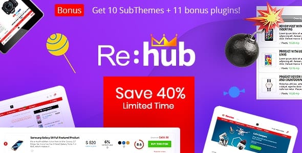 REHUB - PRICE COMPARISON, AFFILIATE MARKETING, MULTI VENDORS STORE, COMMUNITY THEMES