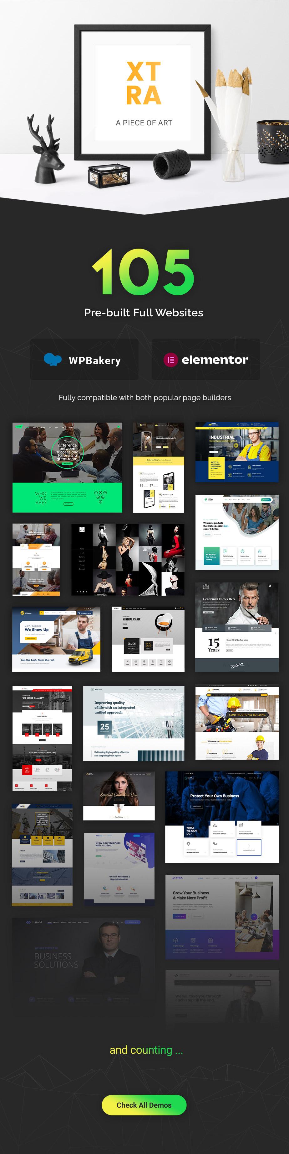 XTRA - WORDPRESS WEBSITE BUILDER + RTL