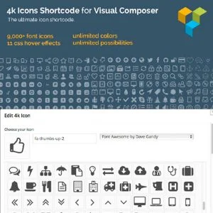 4K ICON FONTS FOR WPBAKERY PAGE BUILDER