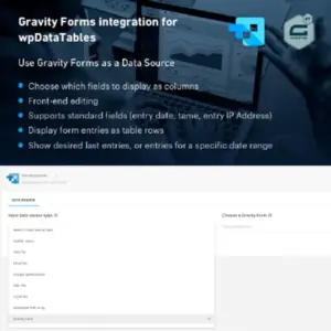 GRAVITY FORMS INTEGRATION FOR WPDATATABLES