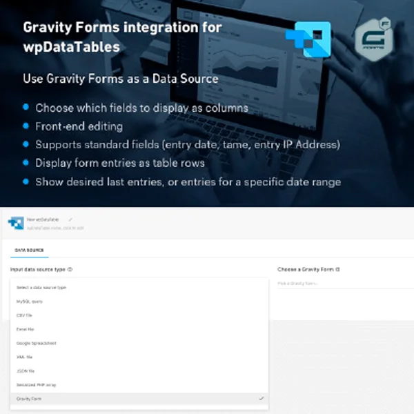 Gravity Forms integration for wpDataTables