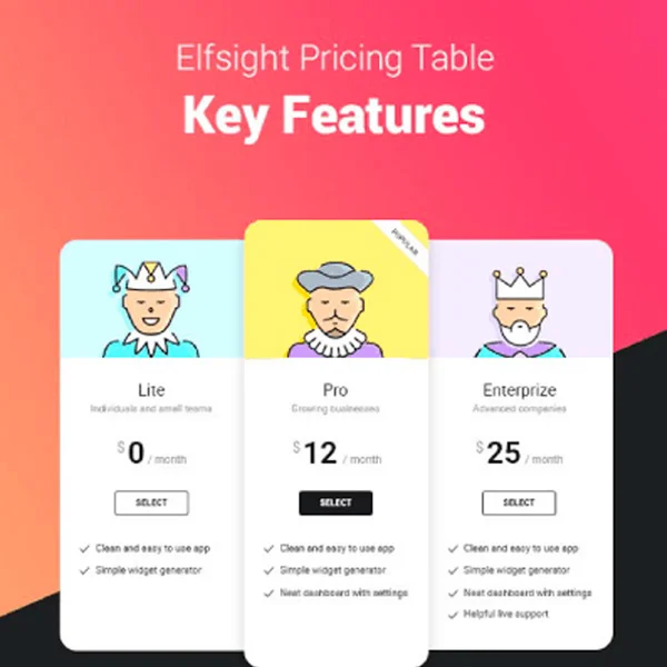 Pricing Table