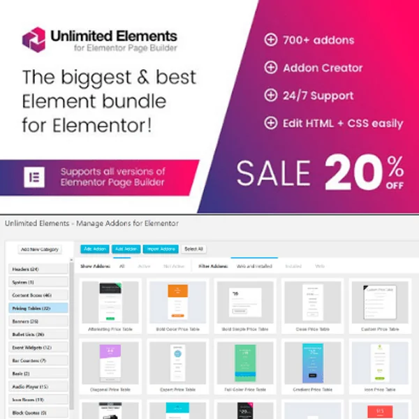 Unlimited Elements for Elementor Page Builder