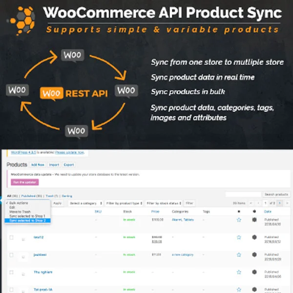 WooCommerce Product Synchronization Via API