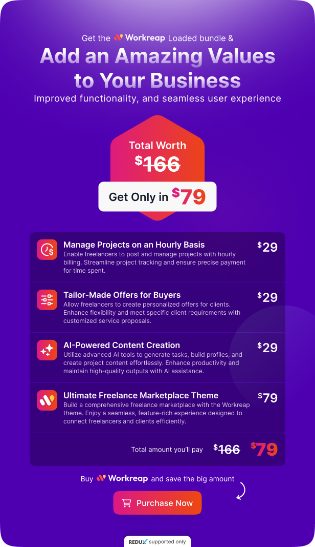 WORKREAP - FREELANCE MARKETPLACE WORDPRESS THEME