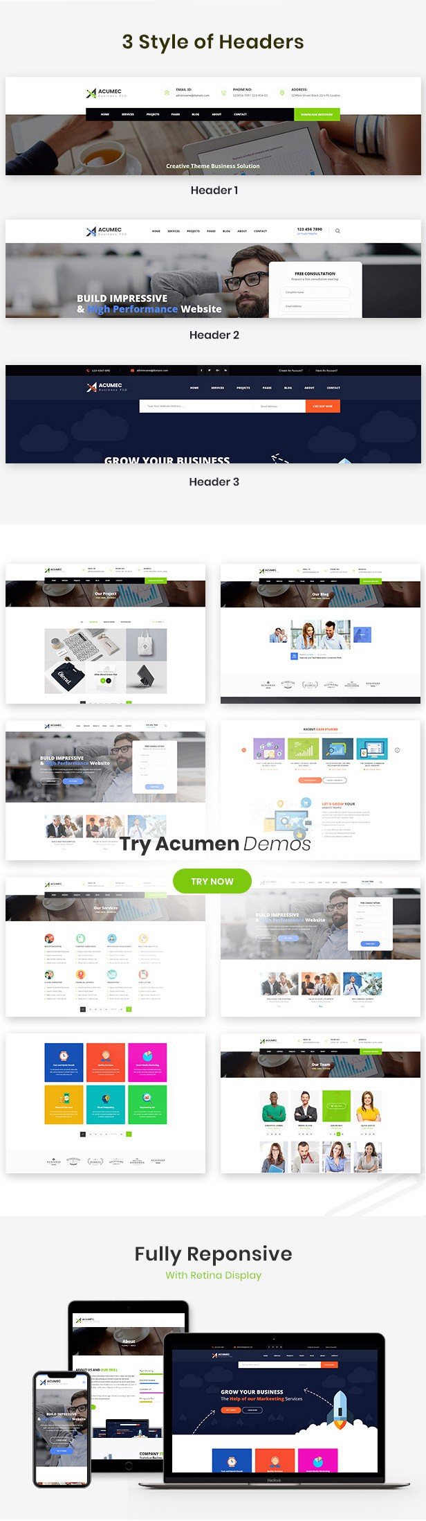 TẢI MIỄN PHÍ ACUMEC - BUSINESS MULTIPURPOSE WORDPRESS THEME