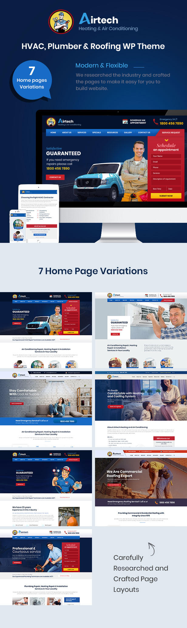 TẢI MIỄN PHÍ AIRTECH - PLUMBER WORDPRESS THEME