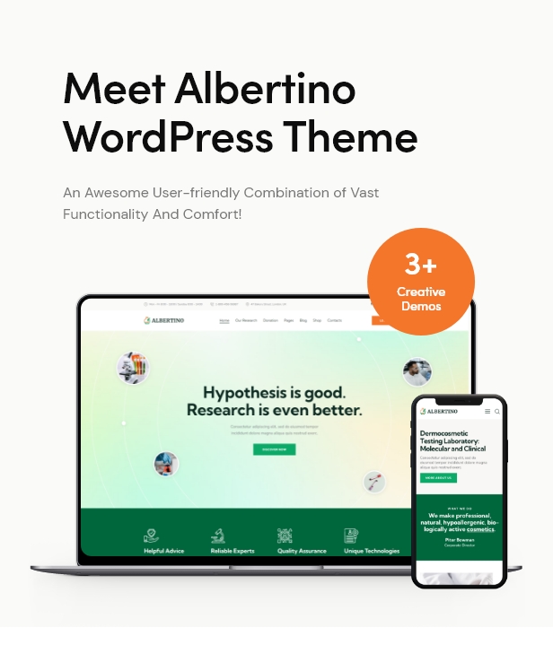 TẢI MIỄN PHÍ ALBERTINO - SCIENCE LABORATORY RESEARCH &AMP; TECHNOLOGY WORDPRESS THEME